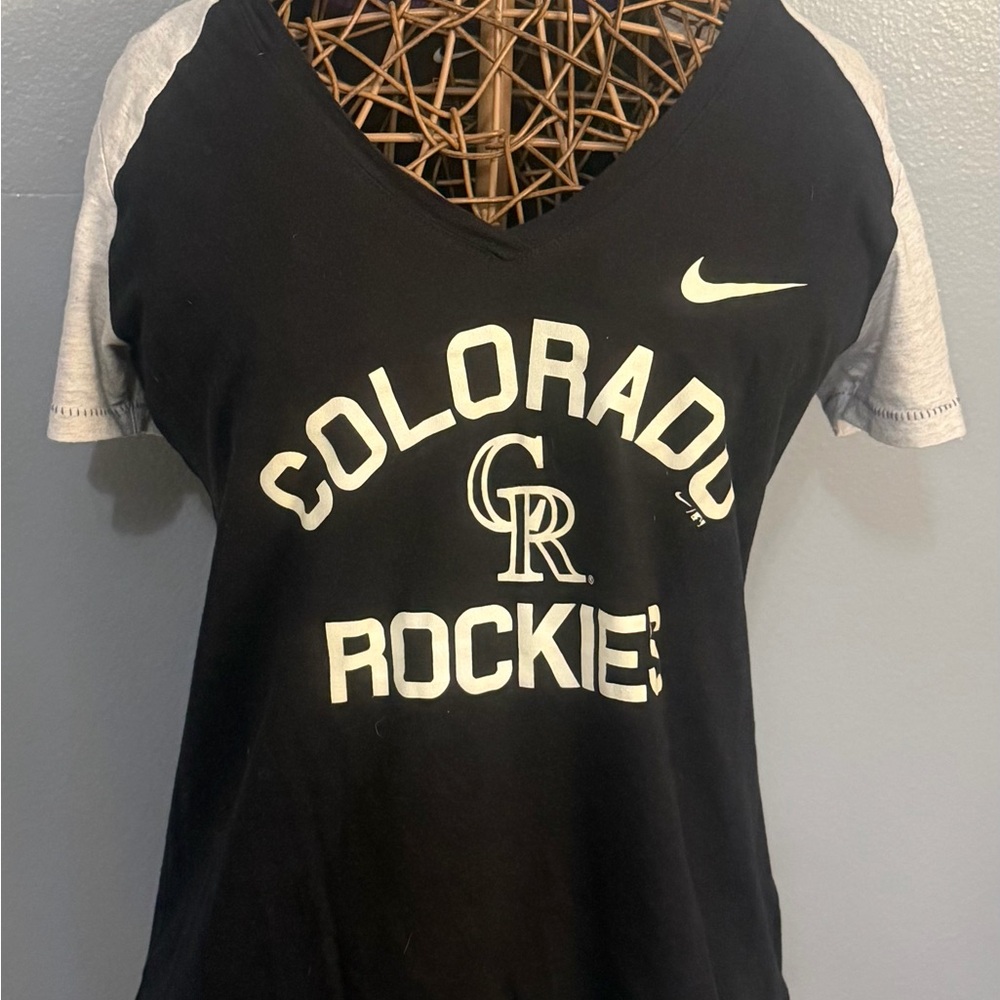 Nike Black and Gray Colorado Rockies Tee